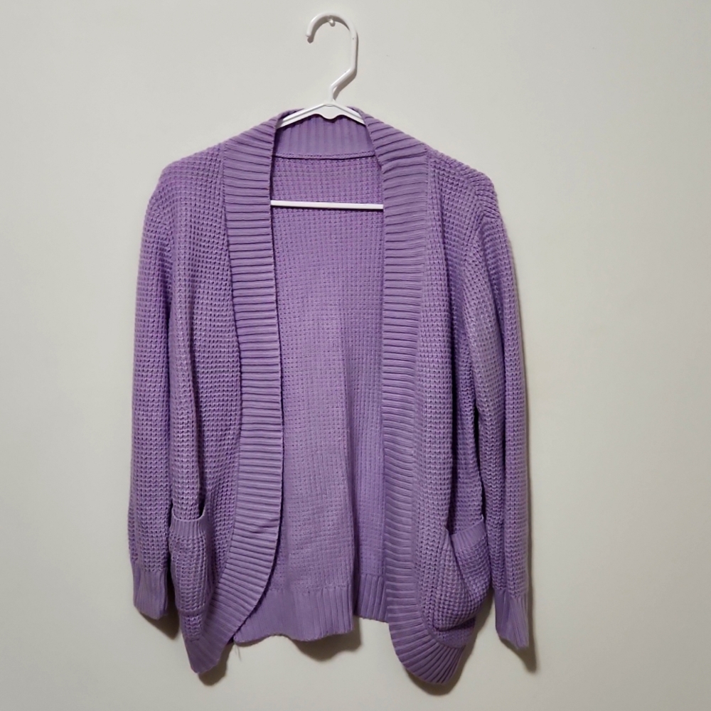 Knit cartigan sweater w/pockets